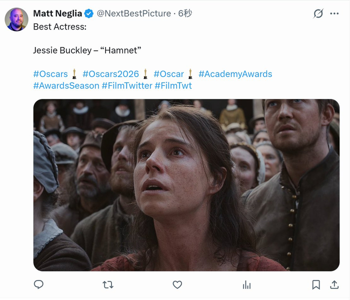 开云-杰西·巴克利凭《哈姆奈特》获奥斯卡最佳女主角|TNA|杰西-巴克利_新浪新闻