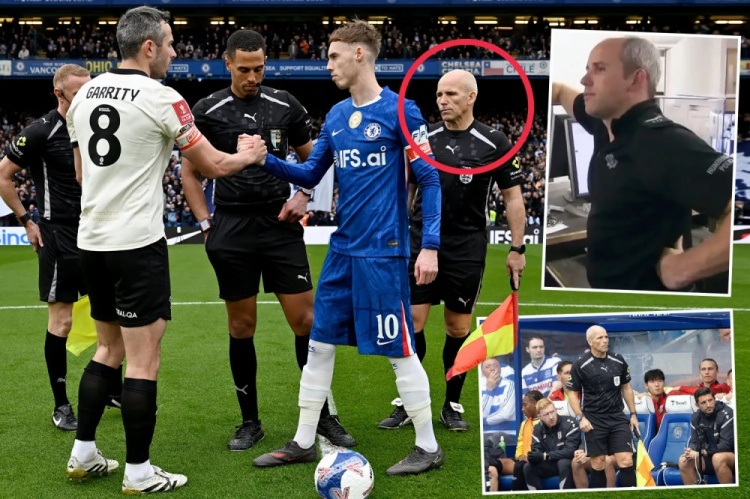 太阳报：切尔西足总杯边裁曾是警察，因涉嫌胁迫女性而被警队停职